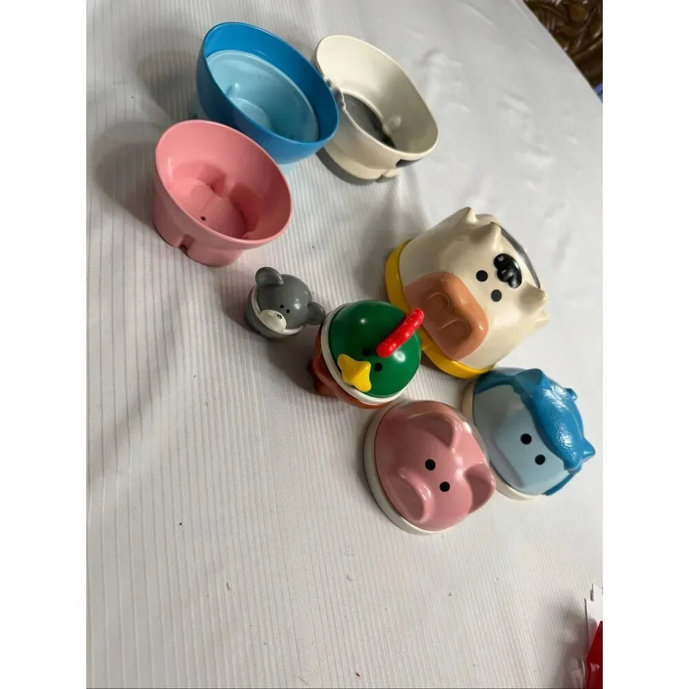 Little Tikes Nesting Farm Animals 5 Piece Complete Set 1529 Stacking VTG 90s